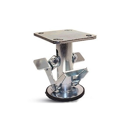 Casterhq Caster Barn, 6" Floor Lock, FL60117, 4"x4-1/2" Top Plate, 7- FL60117